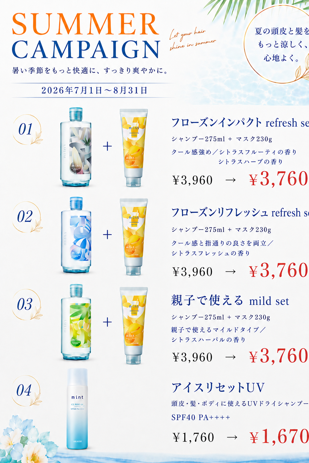 夏のミントケア商品